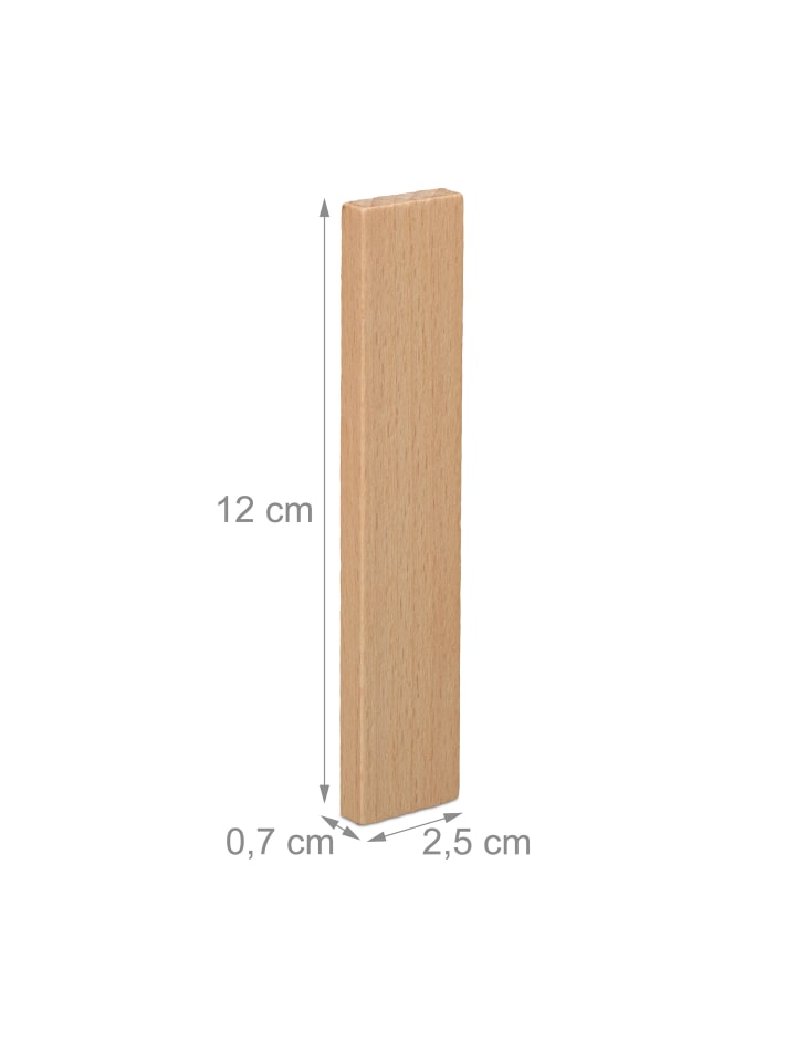 relaxdays 100 x Holzbausteine - (B)2,5 x (H)12 x (T)0,7 cm günstig kaufen onesize
