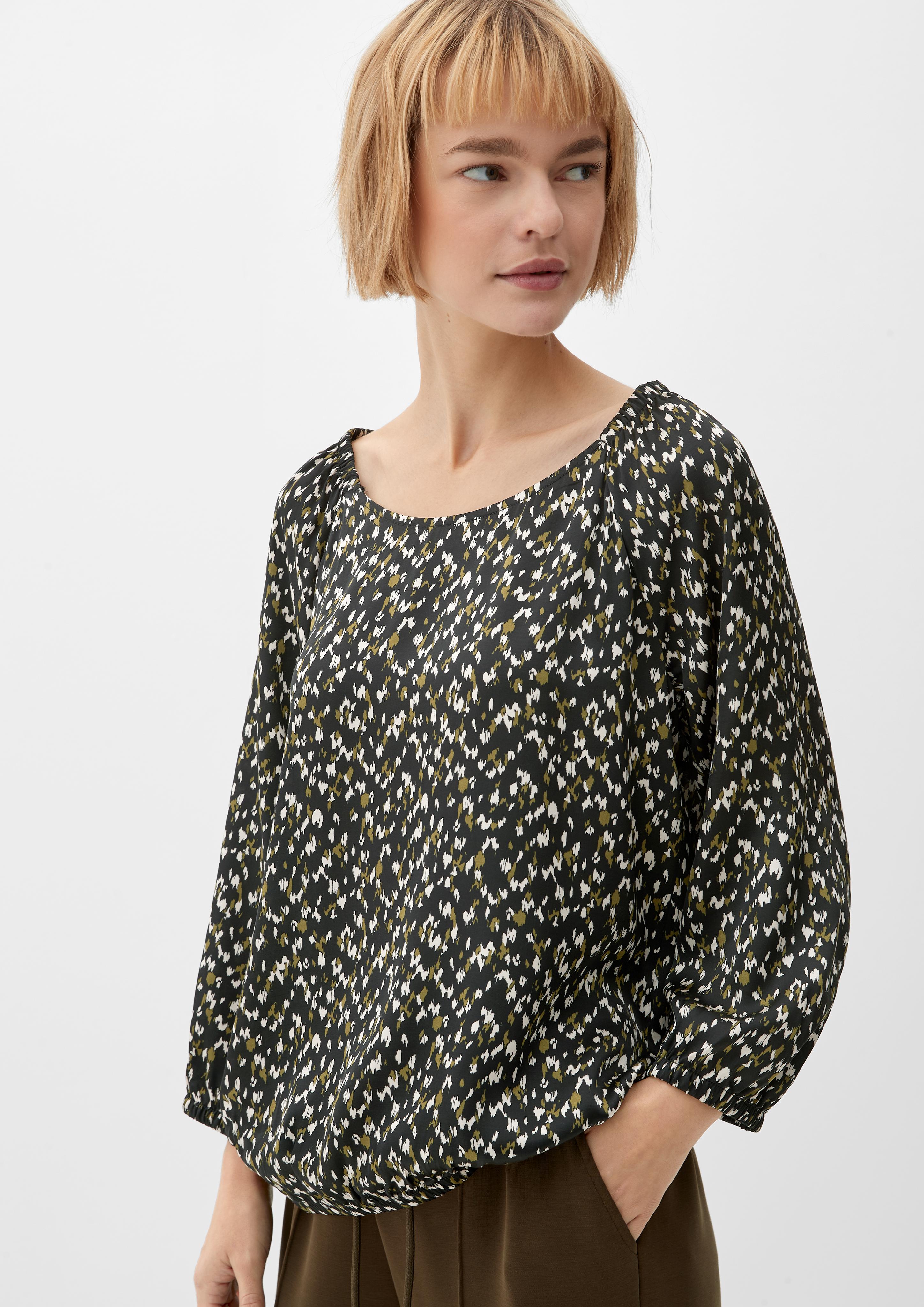 Viskosebluse mit Allovermuster  2120713-99A2