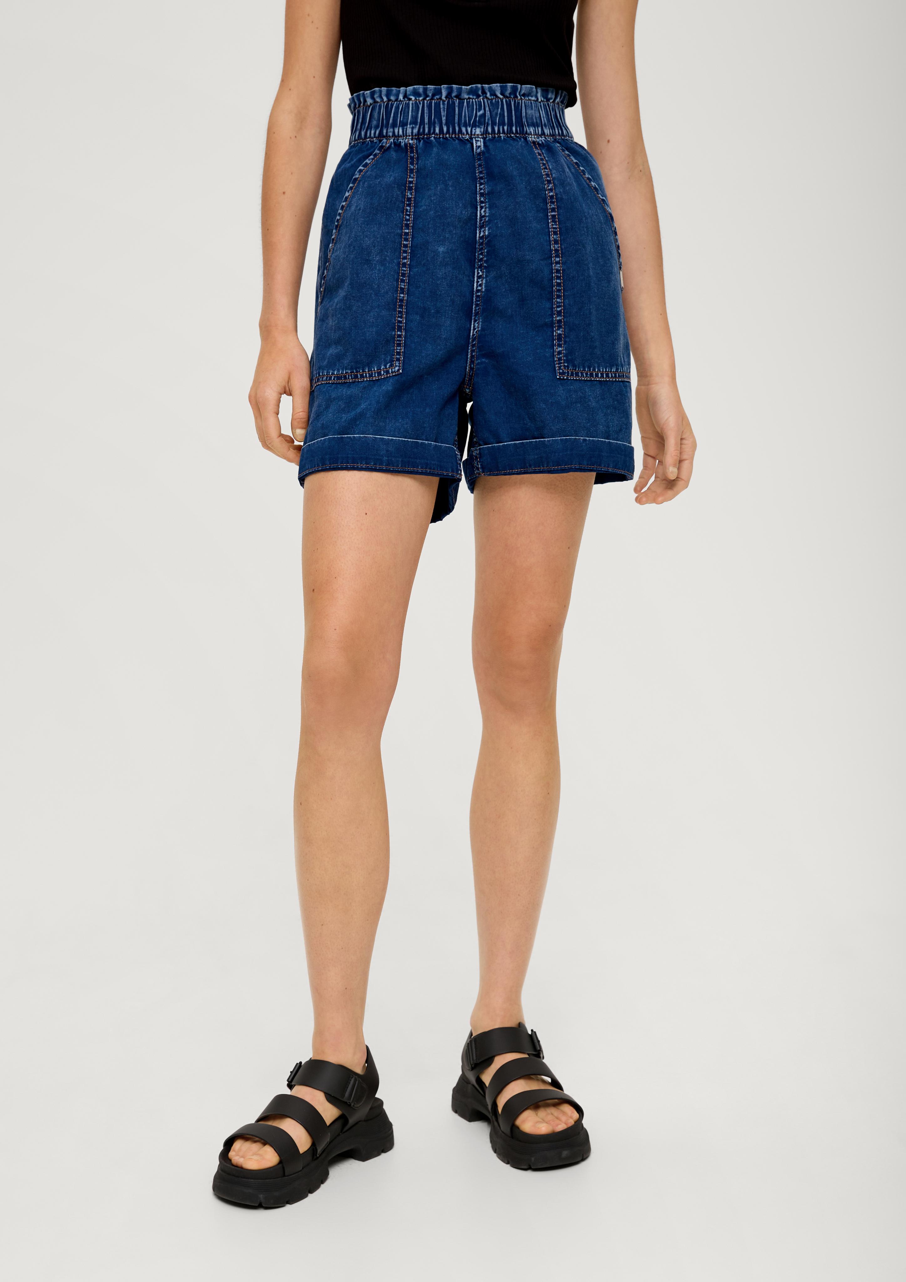 Jeans-Shorts Paper Bag / Relaxed Fit / High Rise / Semi Wide Leg  2131252-59Y2