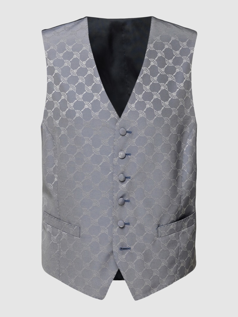 Weste mit Allover-Muster Modell 'Weazer' in hellblau