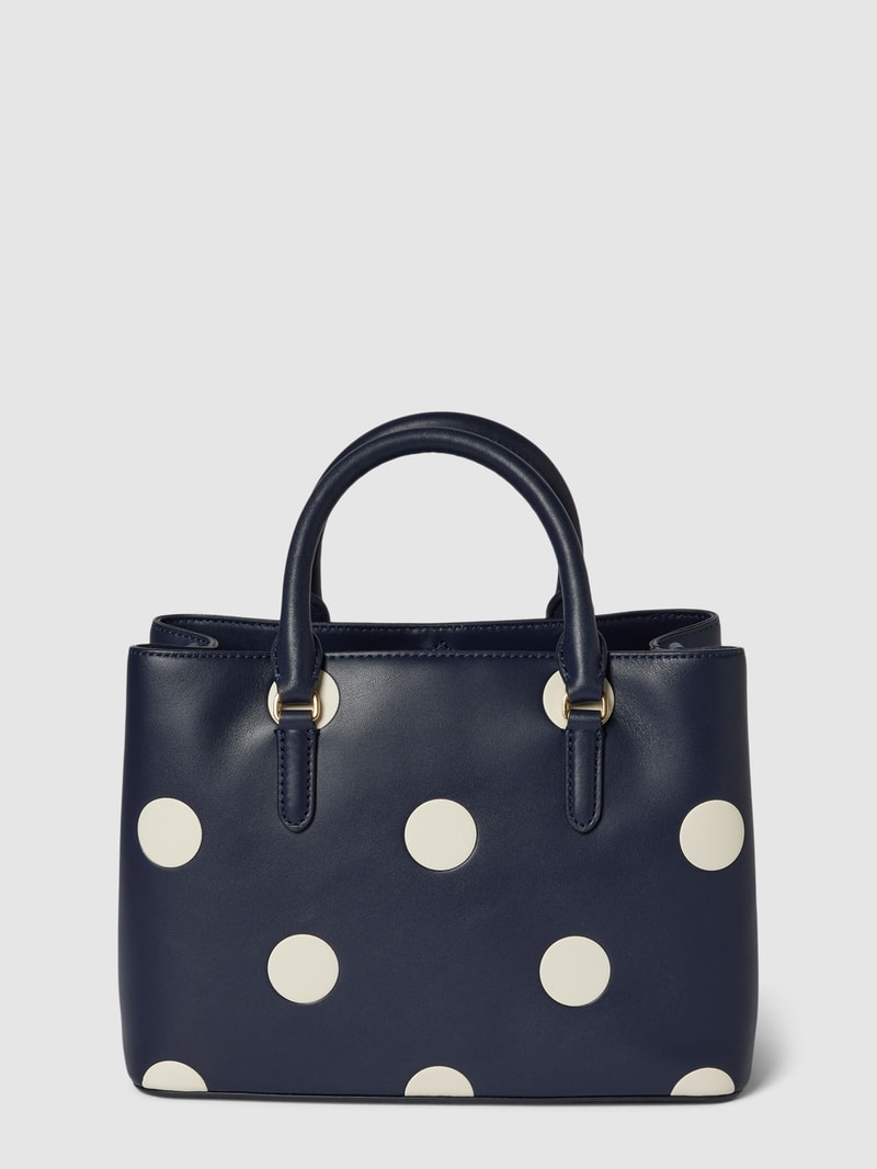 Tote Bag mit Allover-Muster Modell 'MARCY' in marineblau
