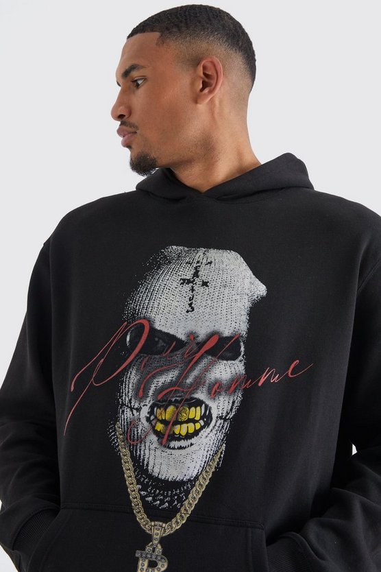 Tall Oversize Hoodie mit Print