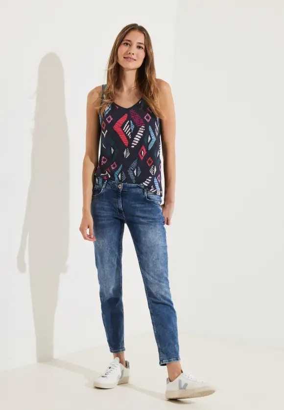CECIL Top mit Print und Stickerei