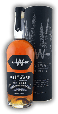 Westward American Single Malt Whiskey Grain to Glass Westward American Single Malt Whiskey Grain to Glass Westward Single Malt verkörpert den Pazifischen Nordwesten.  0,7	 Liter - Vol 45%