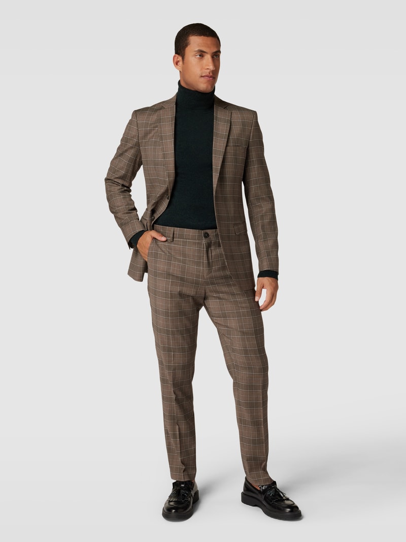 Hose mit Tartan-Karo in mittelbraun