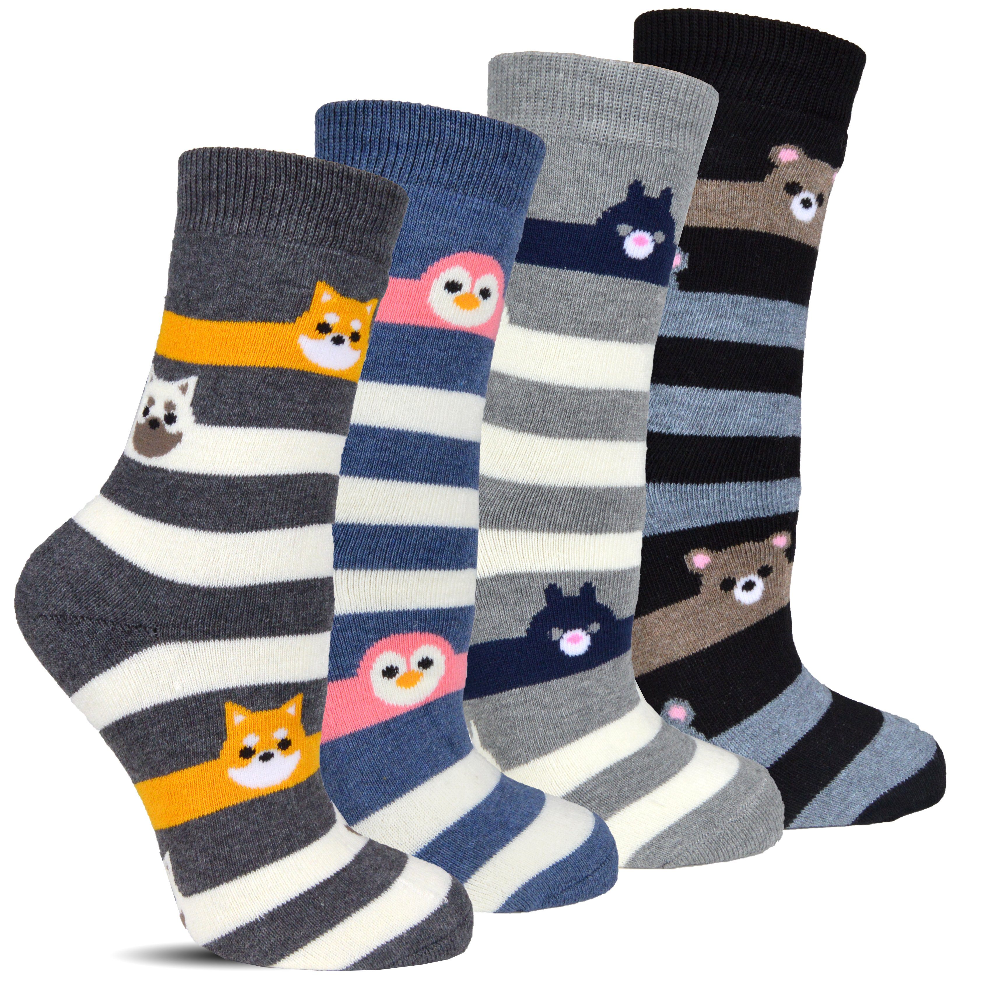 Frostfighter Thermosocken Wintersocken Damen Thermo (6 Paar) Anitipilling Innenfutter, Vollfrottee Innenfutter, warme dicke Socken