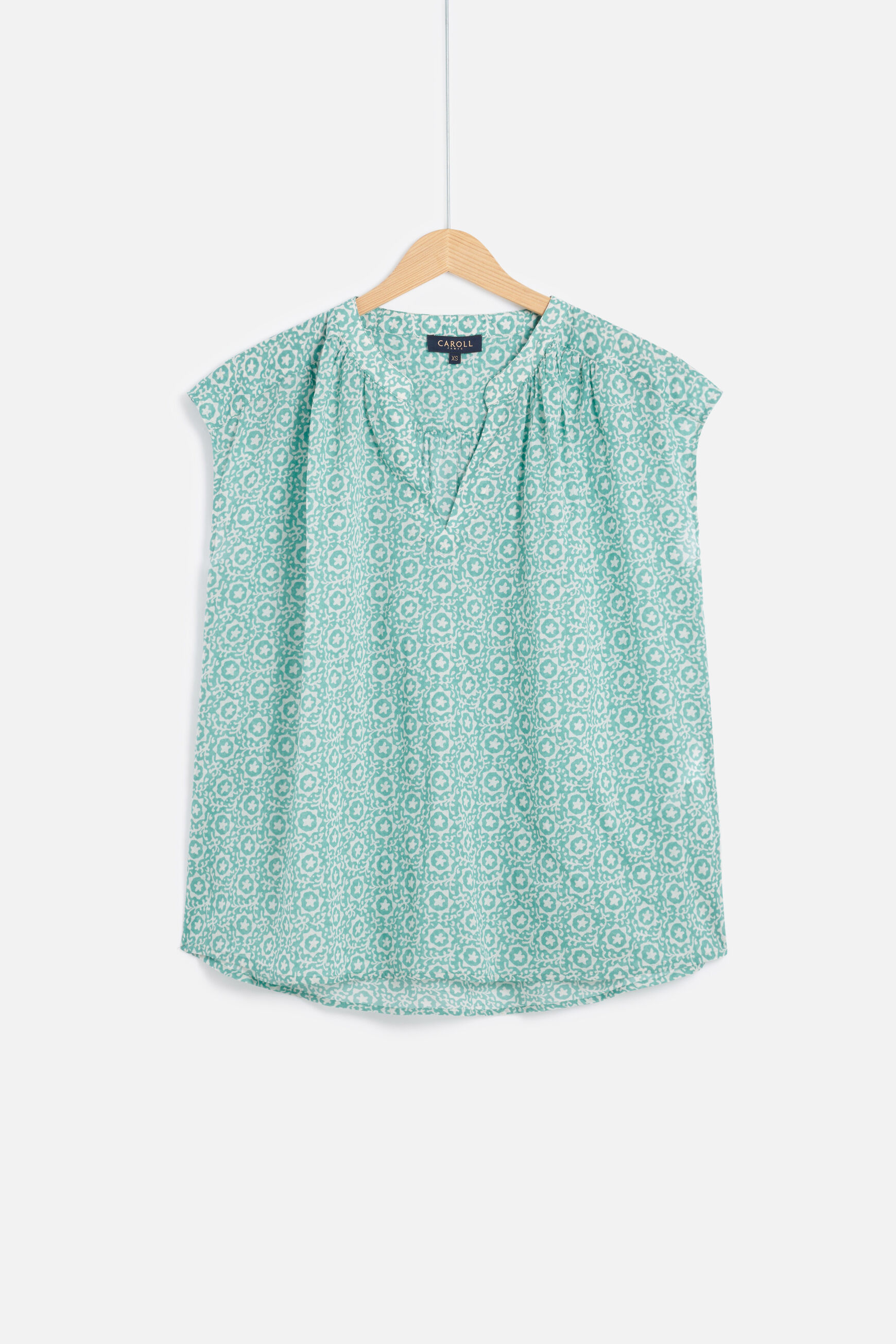 chemisier elio bleu turquoise femme