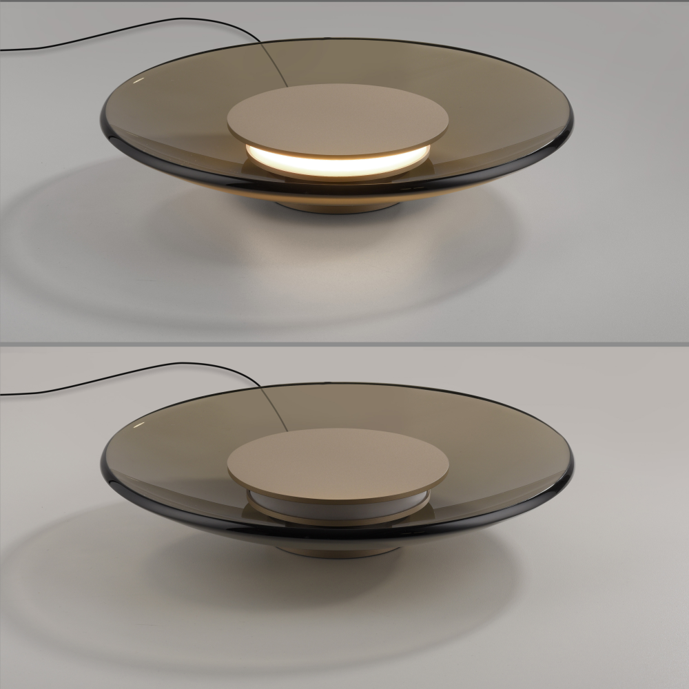 Tischleuchte Pure Moon bronce Alu