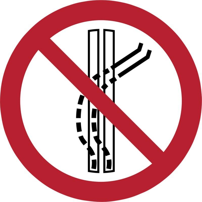 Djois Warnschild Schleppspur verlassen verboten Klebstoff, einschraubbar PP (Polypropylen) 20 (B) x 0,14 (H) cm 3 Stück