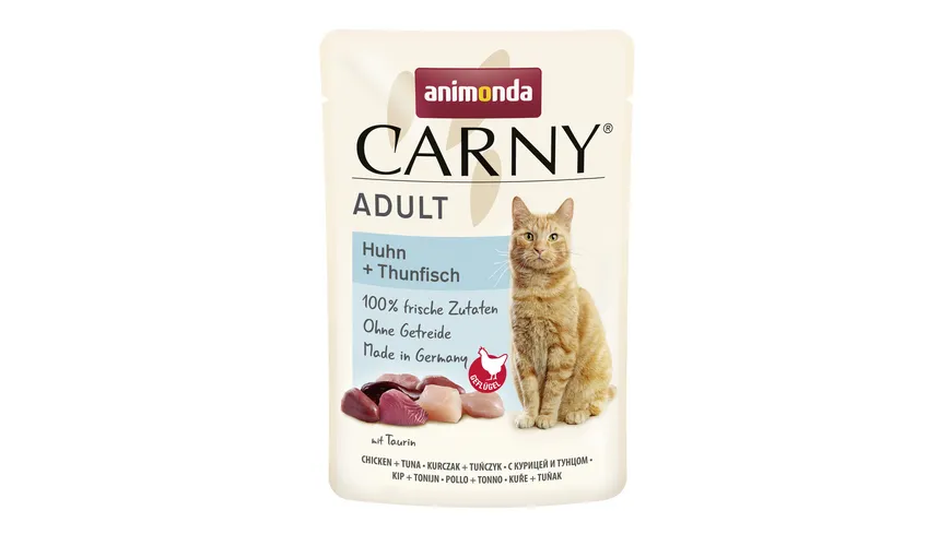 ANIMONDA Katzennassfutter Carny Adult Huhn + Thunfisch 85 g