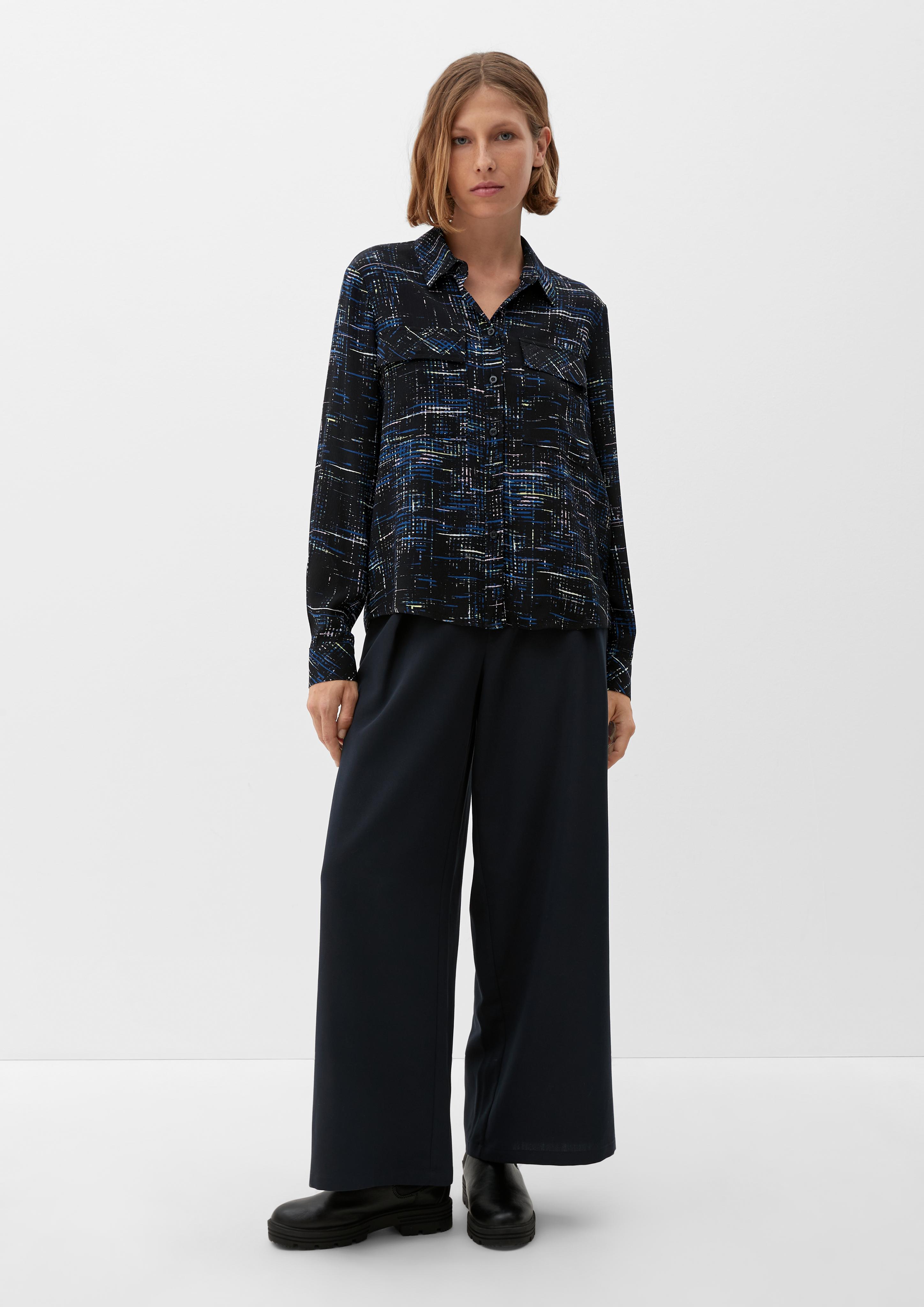 Viskosebluse mit Allovermuster  2124786-99A0