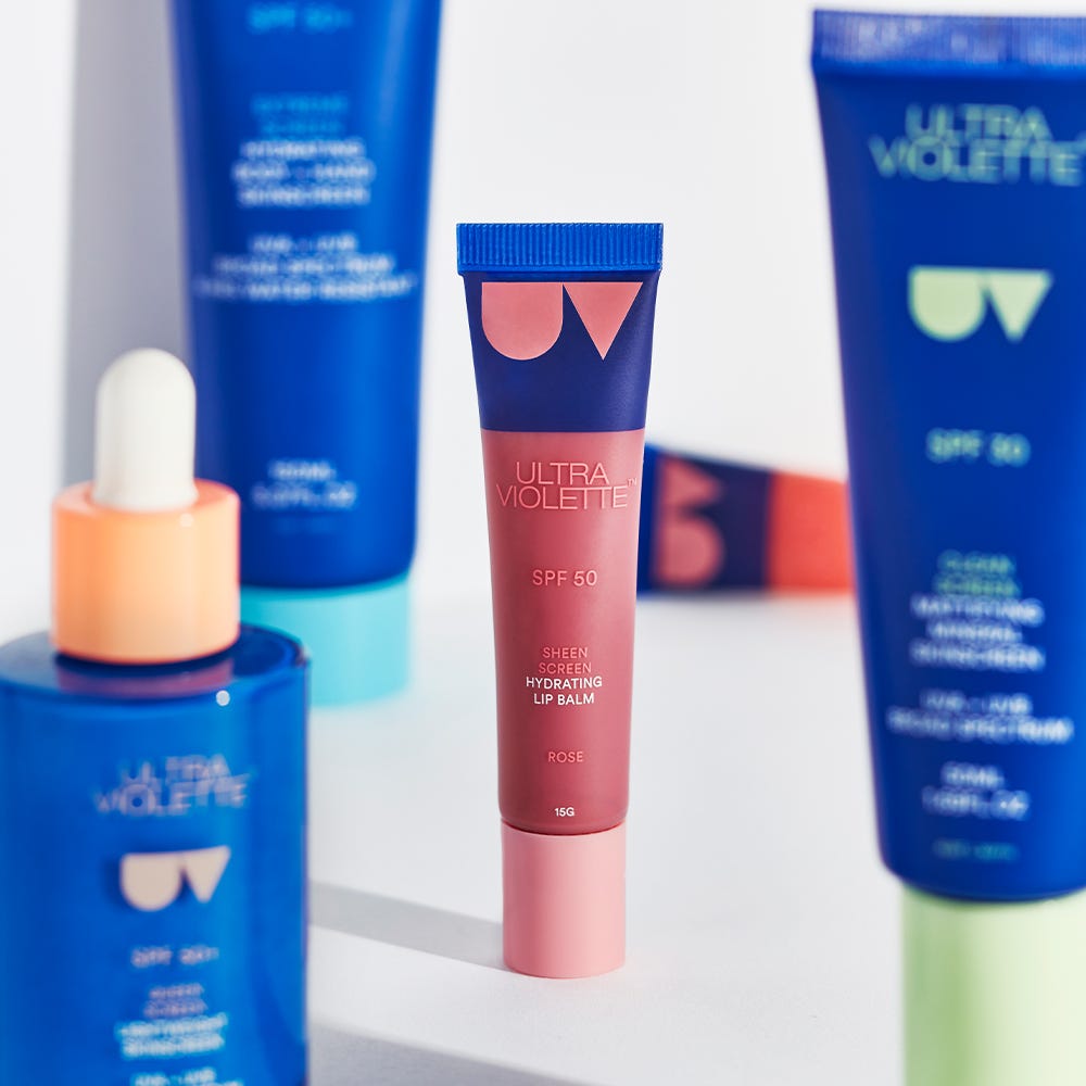 Ultra Violette UV Sheen Screen Hydrating Lip Balm Rose SPF50 15 g