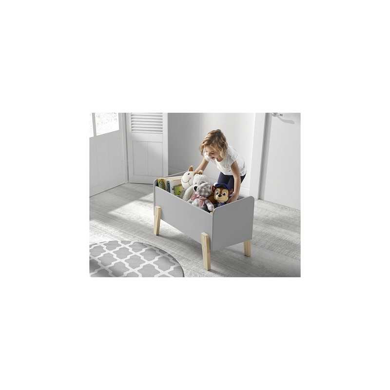Coffre à jouets KIDDY gris
