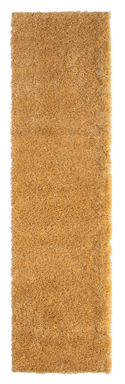 MyFlair Teppich Elodie, 80cm x 300cm, Farbe Goldfarben, rechteckig, Florhöhe 37mm