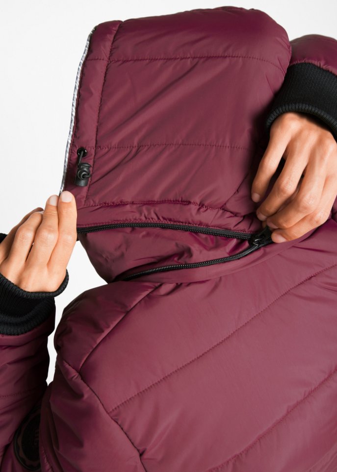 Outdoor-Steppjacke mit bedrucktem Futter