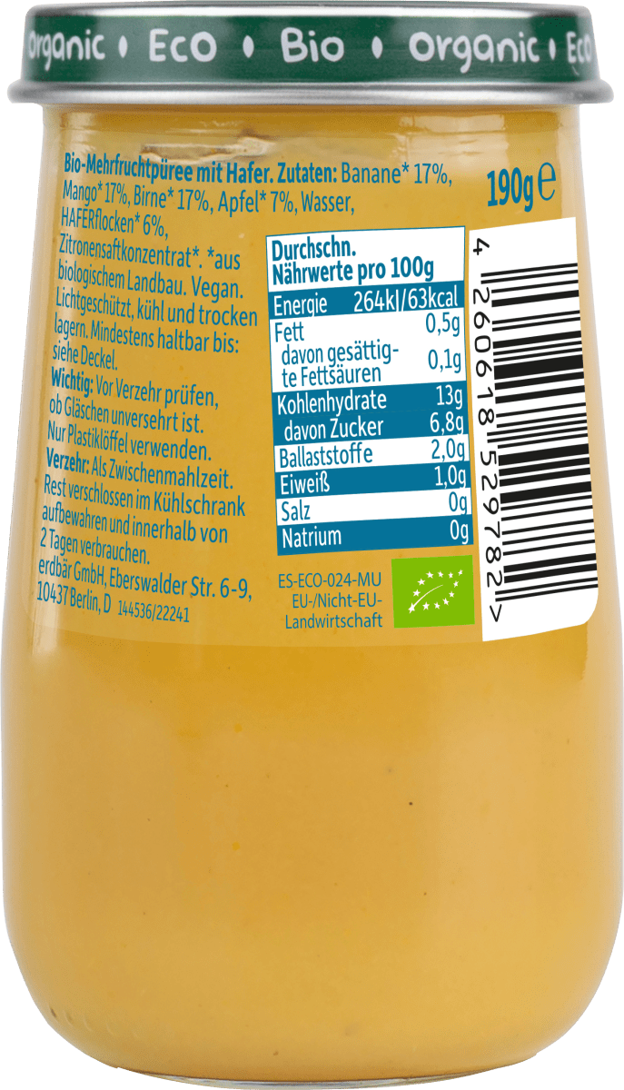 Frucht und Getreide Multifrucht Müsli ab dem 8. Monat, 190 g