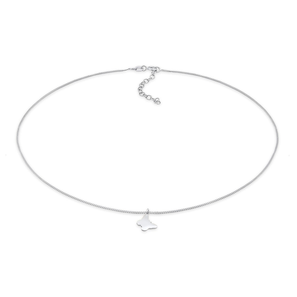 Elli Elli Collier Femmes choker papillon pendentif basique en argent sterling 925 collier