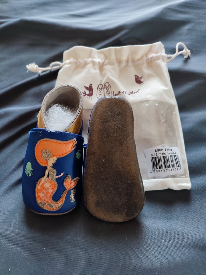 Lait et Miel Leder-Krabbelschuhe 