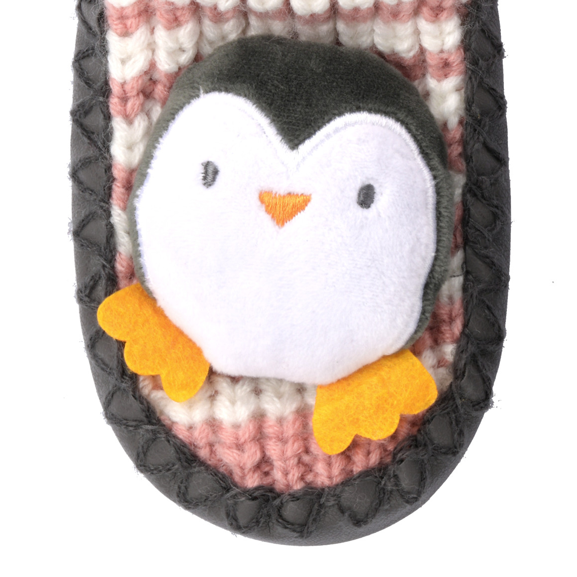 Baby Haussocken mit Pinguin-Applikation