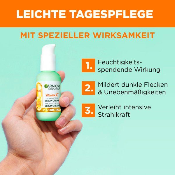 GARNIER Gesichtsserum SkinActive Vitamin C Serum Crème