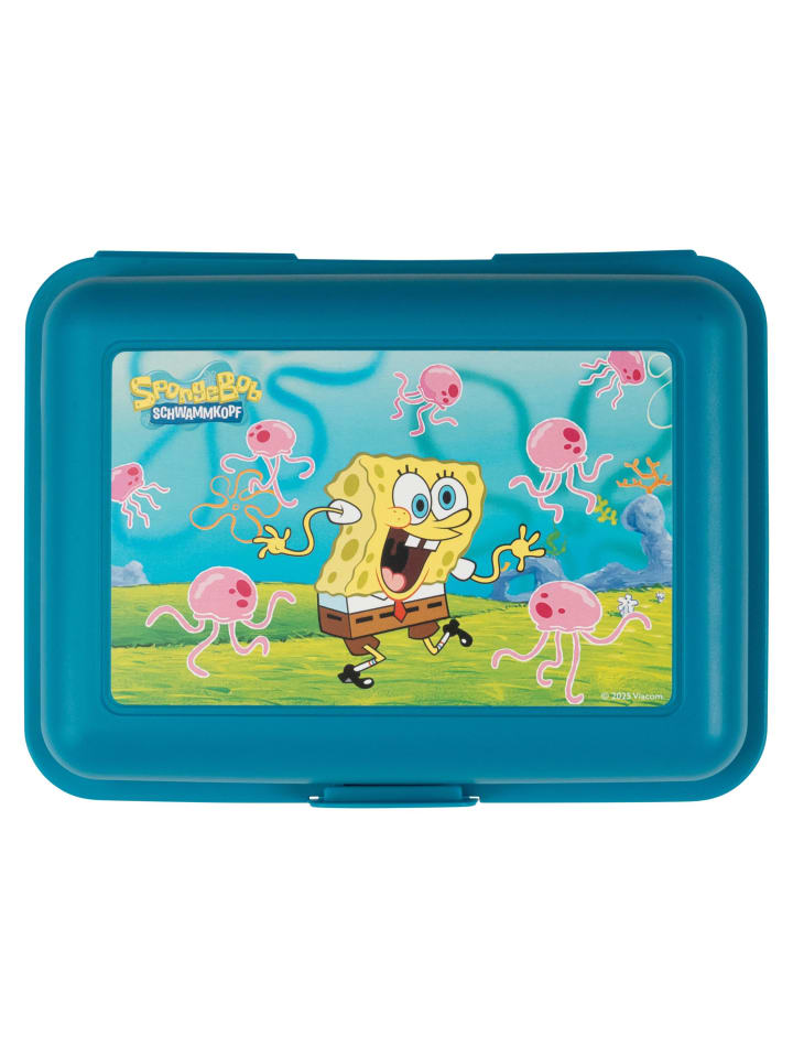 SpongeBob Spongebob Schwammkopf Brotdose Quallen Jellyfish Lunchbox Trennwand in blau günstig kaufen onesize