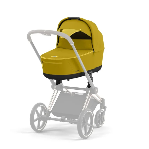 Cybex Priam V4 stroller set mustard yellow, frame chrome black
