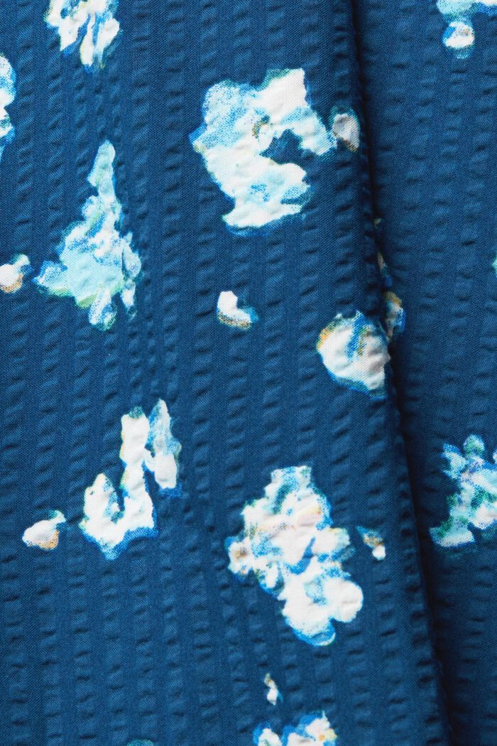 Bluse aus floralem Seersucker