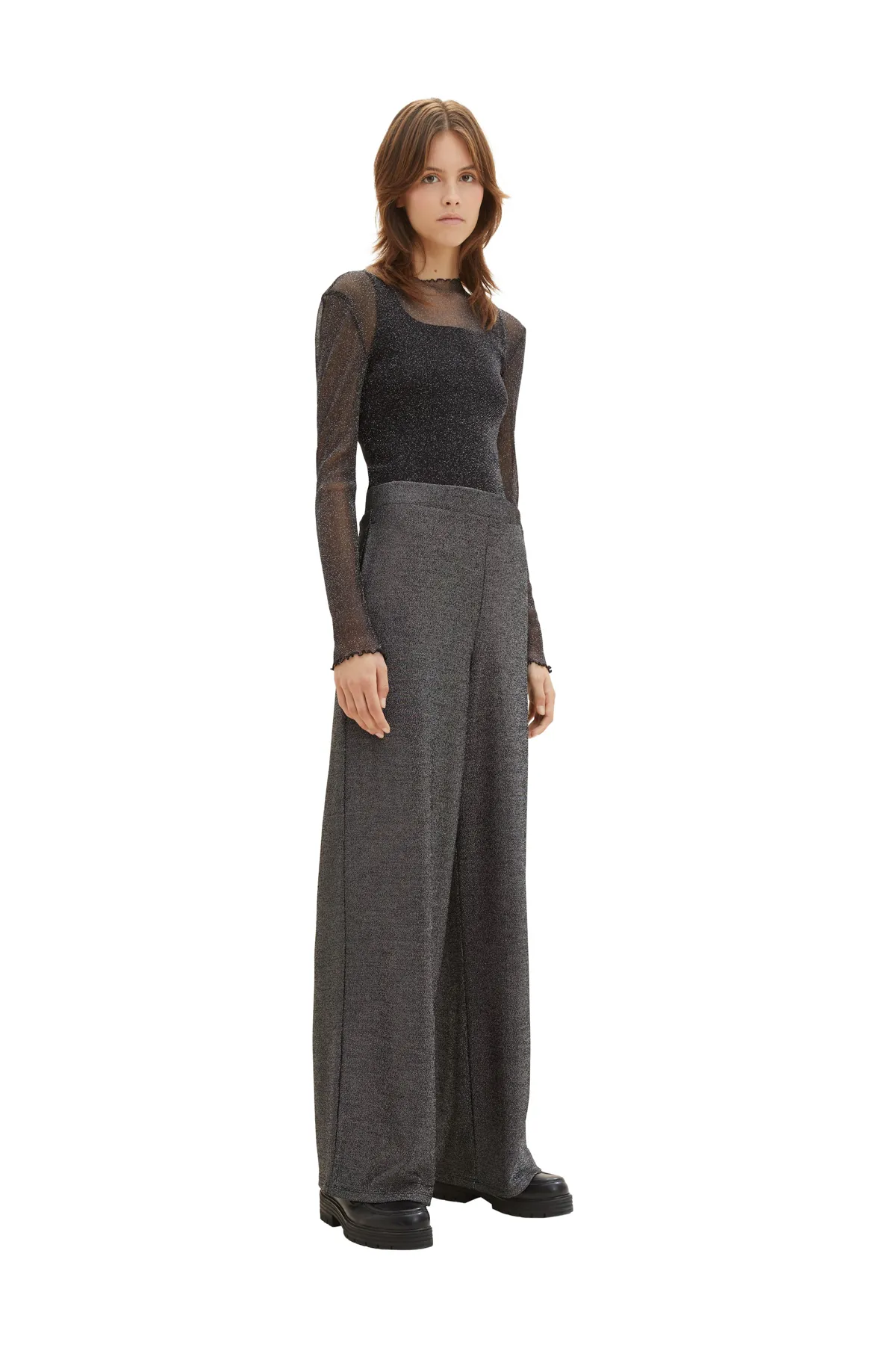 Tom Tailor Denim  Hose Damen/Mädchen schwarz glitzernd