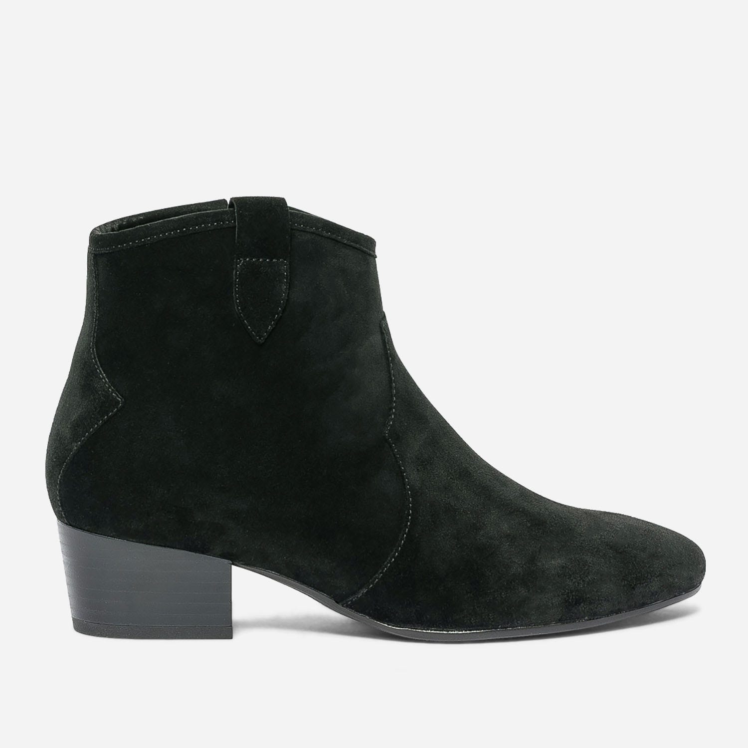Boots western ERAM FLEX noir en cuir velours éco-conçu