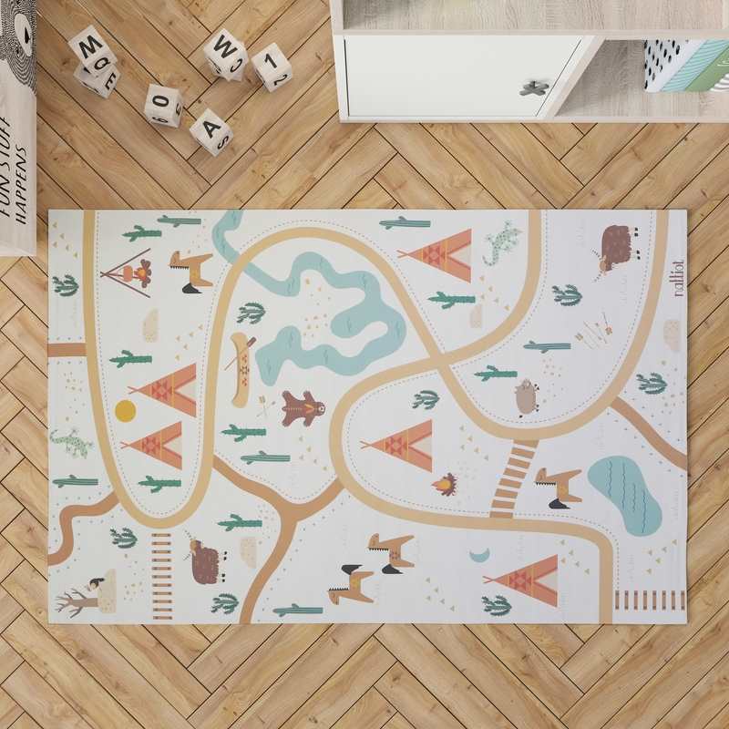 Tapis de jeu vinyle recyclable 100x150cm SUPER WESTERN