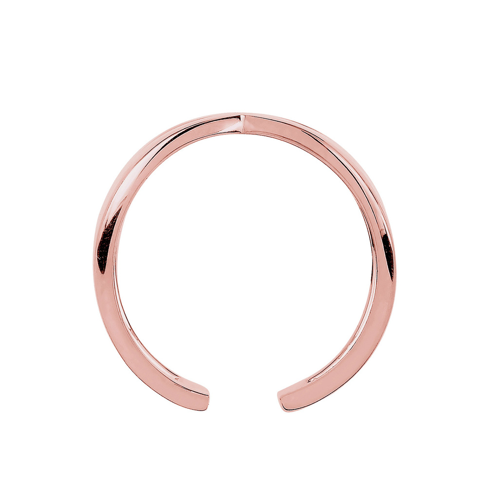 Elli Elli by Julie & Grace Bague Croix 925 Argent Or rose, Anneau de croisement, Femel Bague