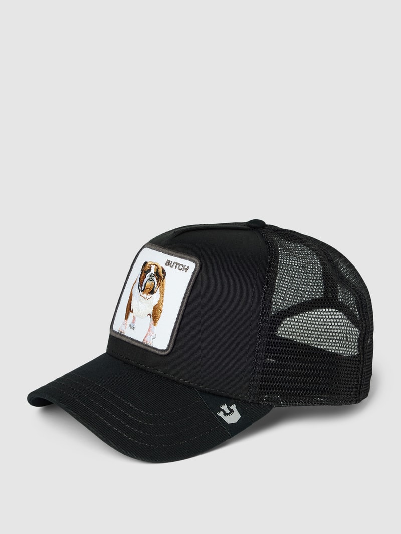Basecap mit Label-Detail in schwarz