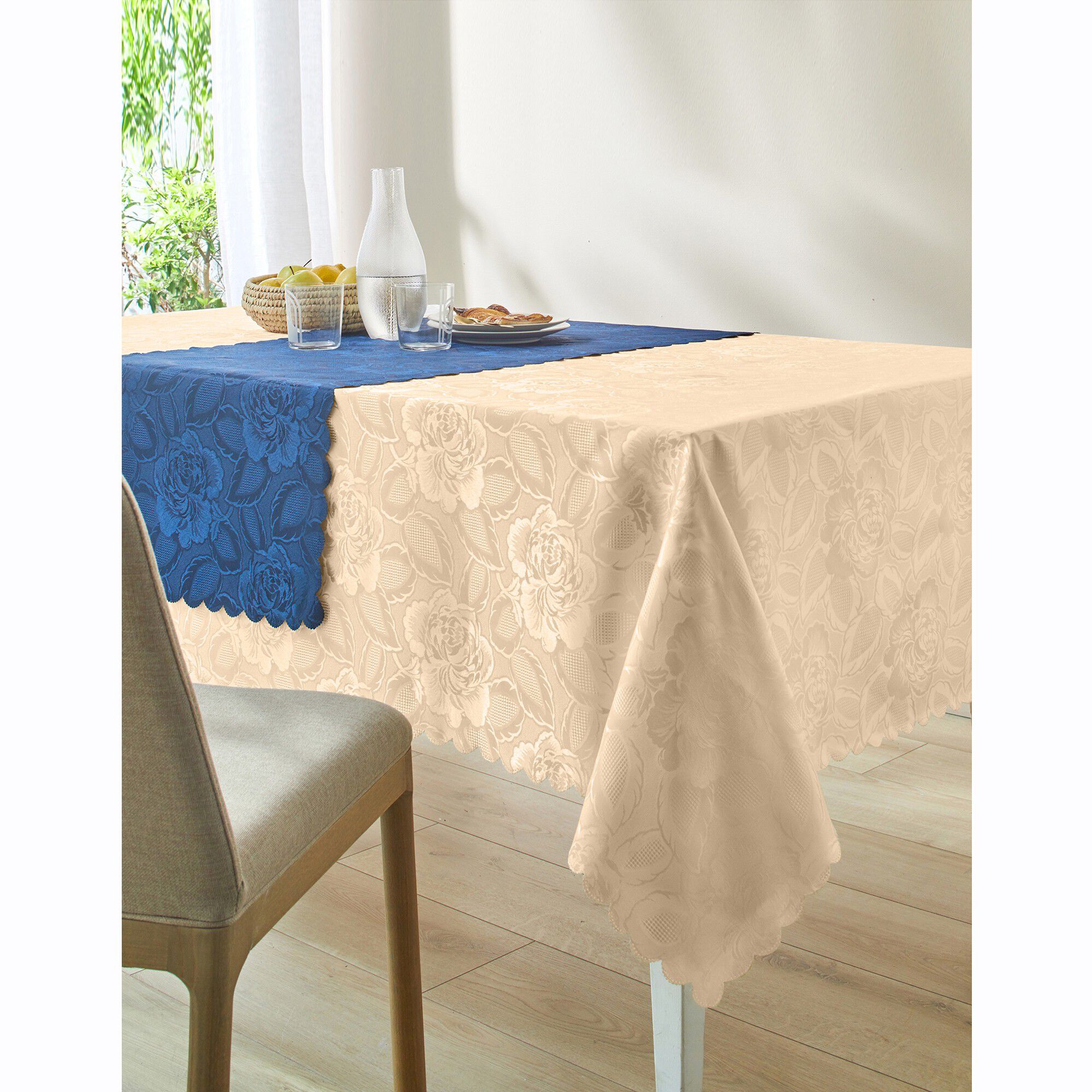 Nappe jacquard damassé