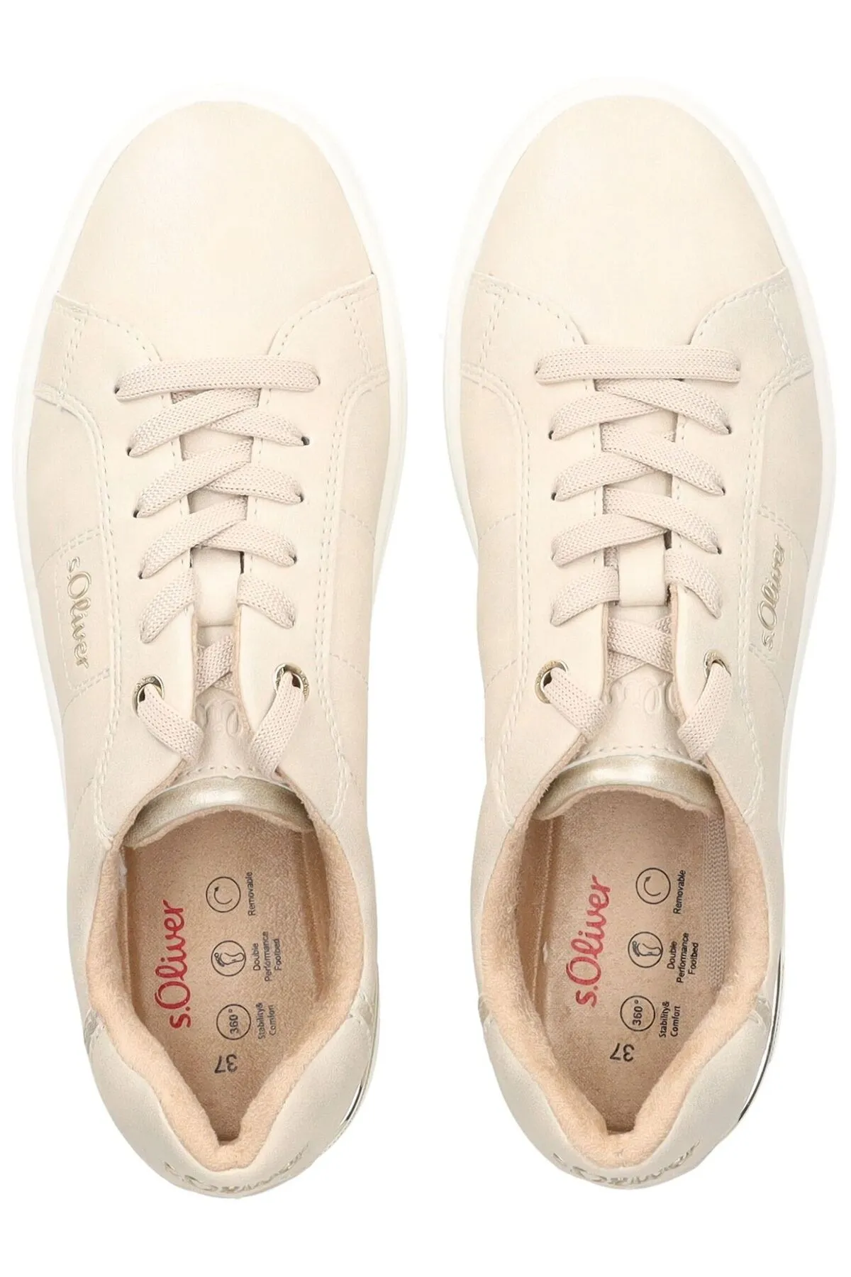 s.Oliver  Sneaker - Beige - Flacher Absatz