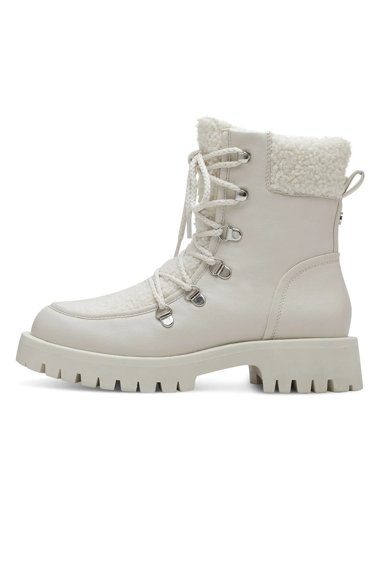 Tamaris  Damen Elegante Stiefelette 1-26288-41 Weiß 100 White Lederimitat/ Textil mit TOUCH-IT