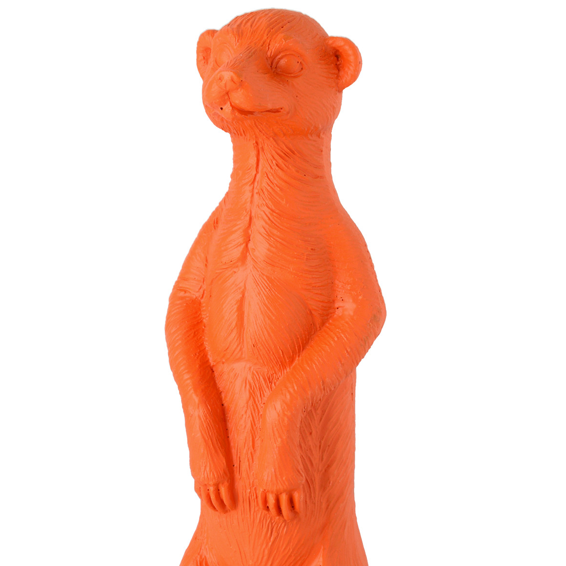 Kleine Dekofigur Erdmännchen in Orange
