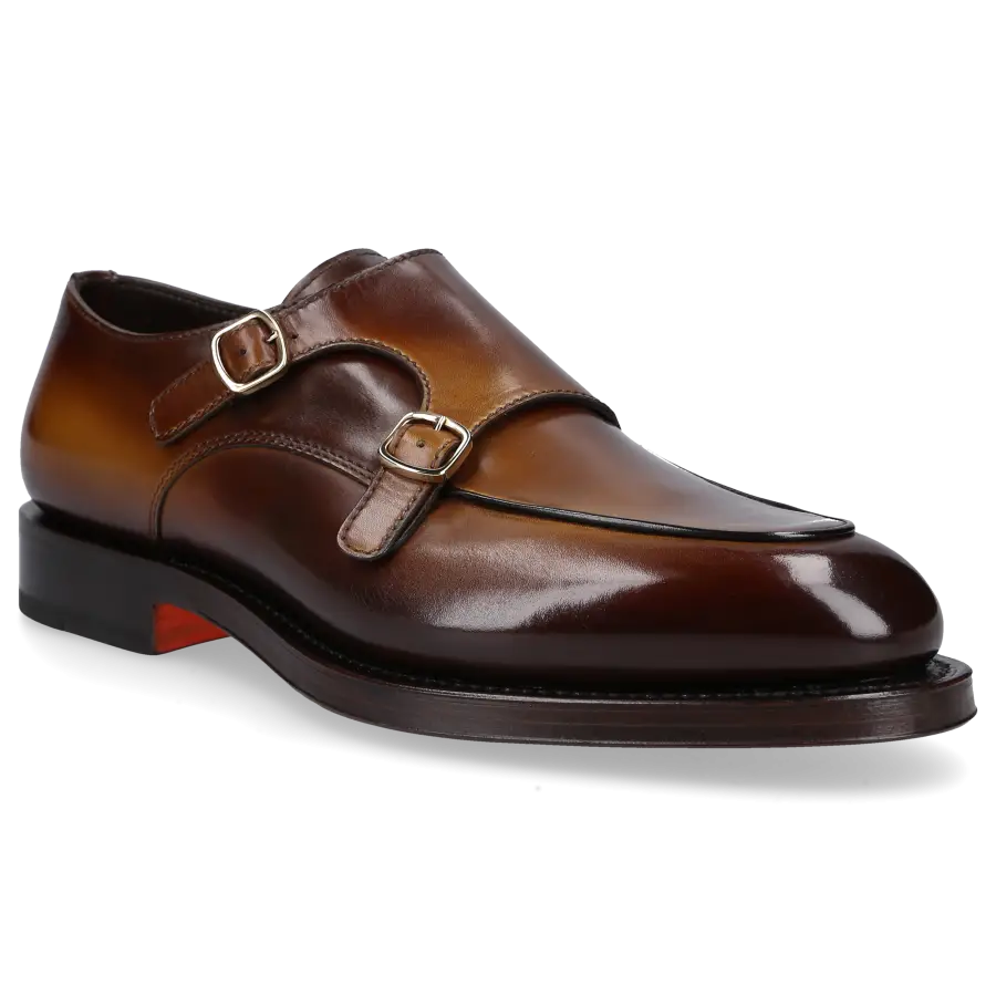 Santoni - Monk Schuhe 17744 Kalbsleder - beige