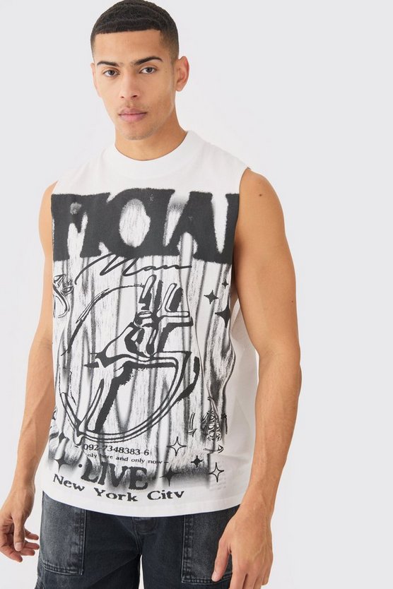 Oversize Tanktop mit Official Print