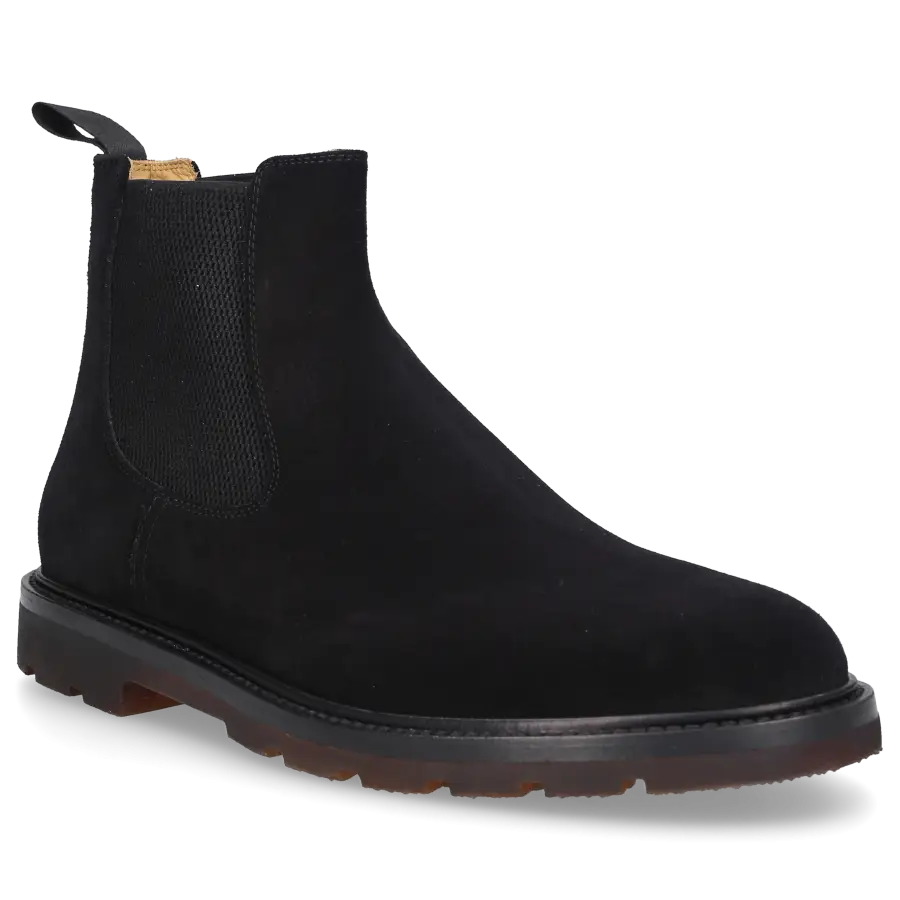 Henderson - Chelsea Boots JAMES Veloursleder - schwarz