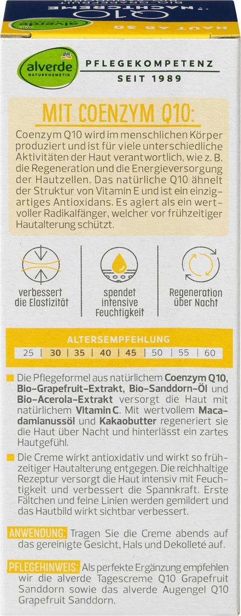 Nachtcreme Q10, 50 ml