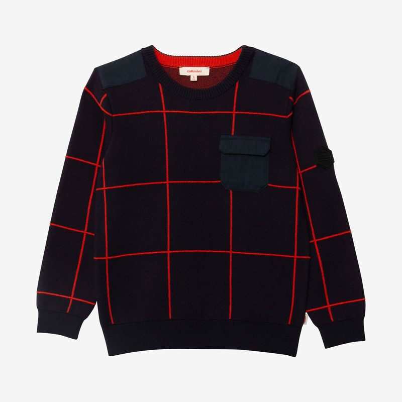 Pull garçon à carreaux Catimini