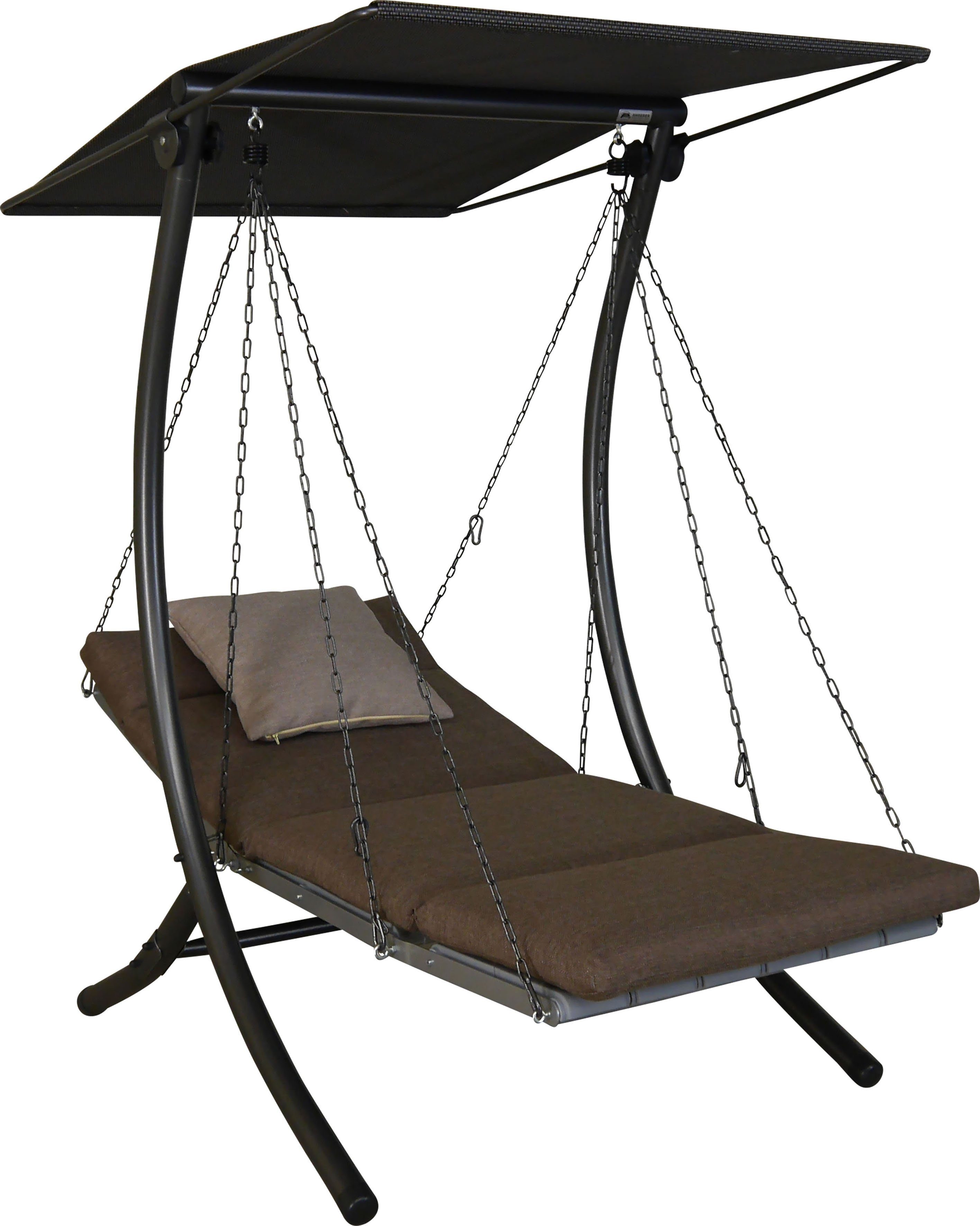 Angerer Freizeitmöbel Hollywoodschaukel Luxus Smart olive, 1-Sitzer, Bettfunktion, BxTxH: 100x145x160 cm