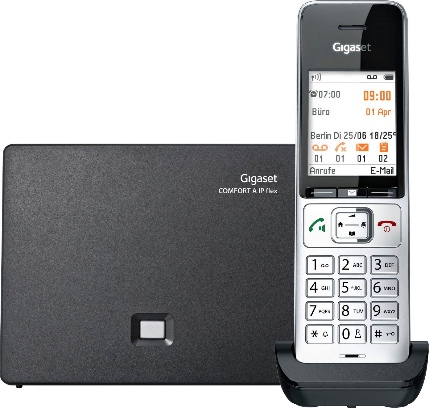Gigaset COMFORT 500A IP flex Schnurloses DECT-Telefon (Mobilteile: 1, LAN (Ethernet)
