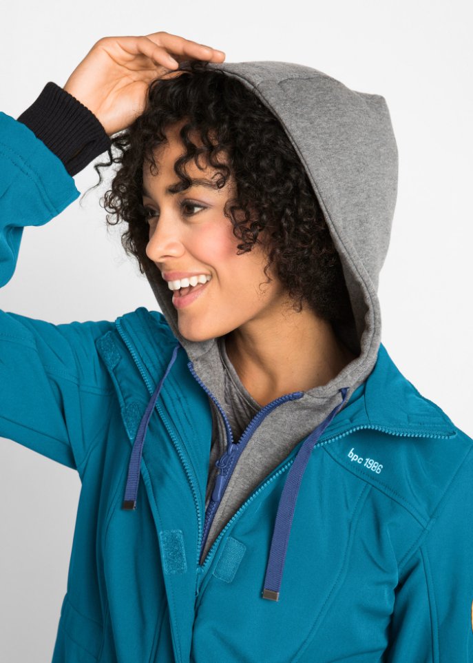 Softshell-Longjacke, 2 in 1-Optik