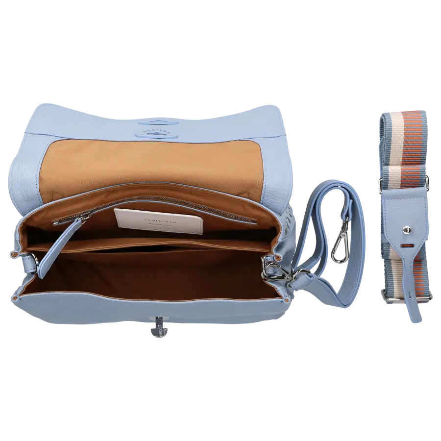 Zanellato - Handtasche POSTINA DAILY GIORNO S Kalbsleder - blau