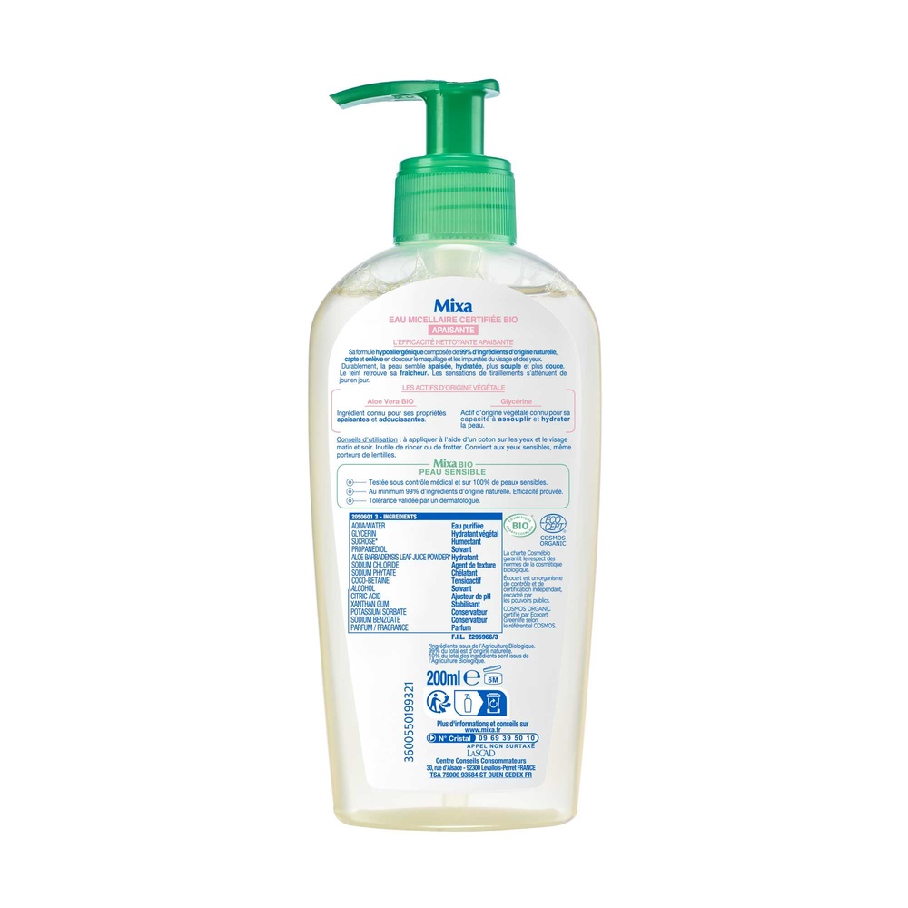 mixa Bio Eau Micellaire Bio Visage et Yeux
