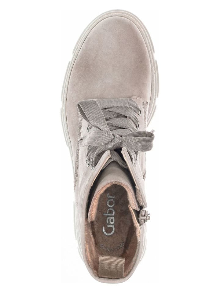 Gabor Leder-Boots in Beige/ Grau günstig kaufen