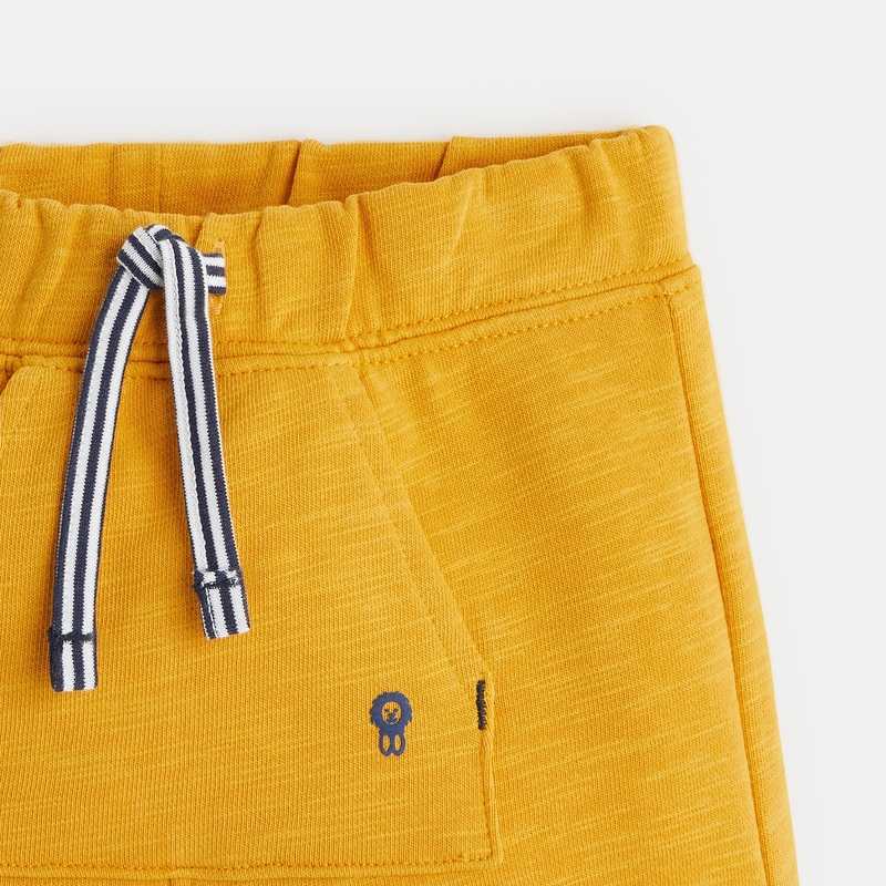 Short en molleton jaune bébé garçon