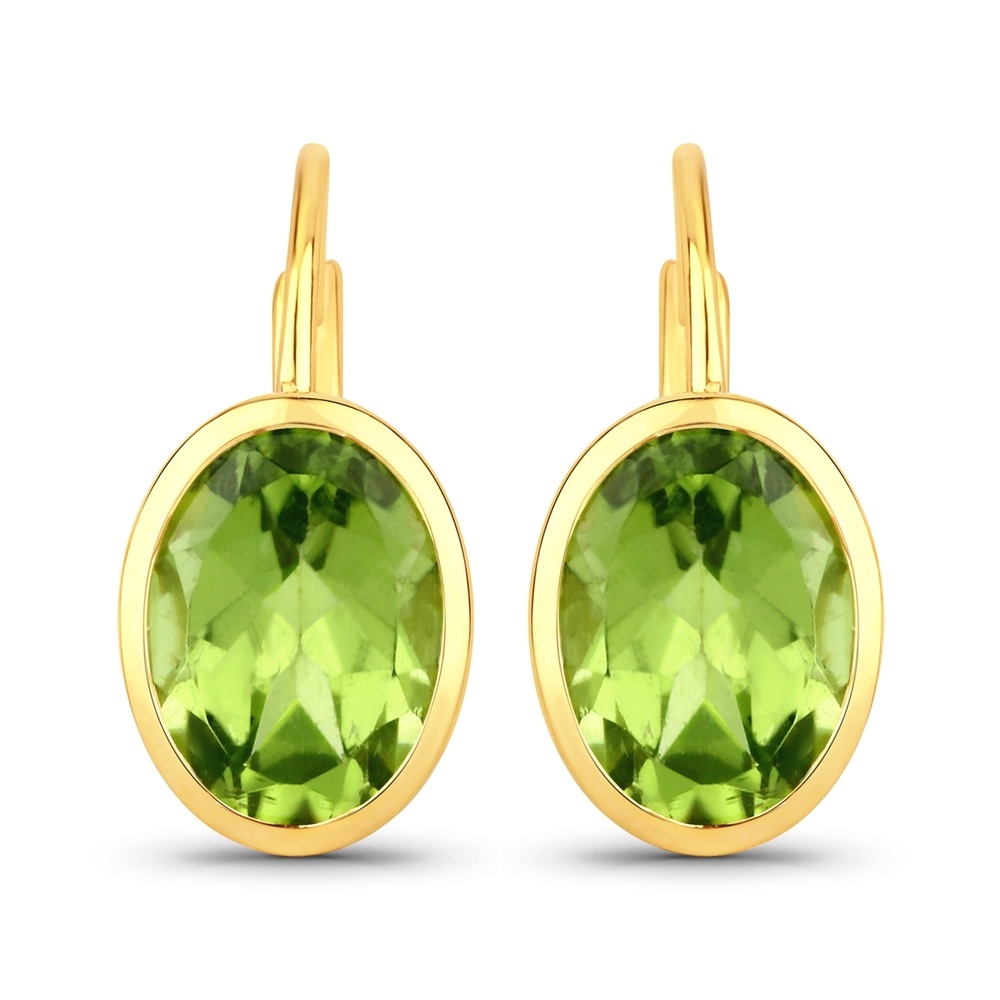 Rafaela Donata Boucles doreilles Argent sterling Vert en Or jaune Bijoux