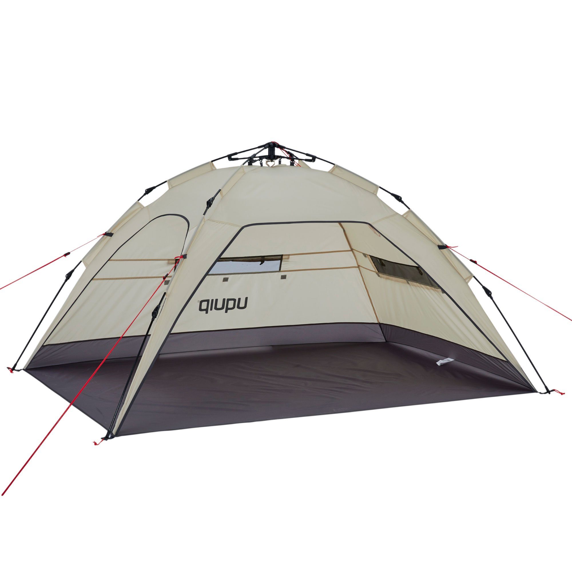 UQUIP Strandmuschel Buzzy Strandzelt mit UV Schutz 50+ Sonnenschutz Windschutz, Personen: 3